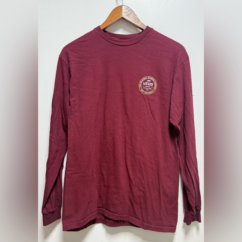 Vans Men's Burgundy Long Sleeve Tee